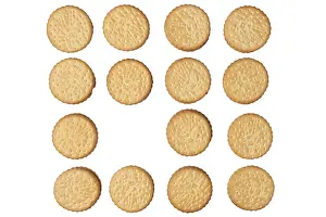 Single Colored Background Prints: Double biscuits in rows, one place empty, on white