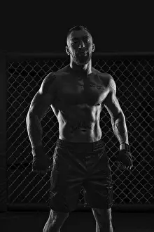 Black White Photography Prints: The dramatic black white image of the MMA fighter