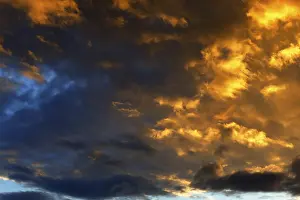 Dramatic Cloud Formation Prints: Dramatic cloud sky at sunset, Schleswig-Holstein