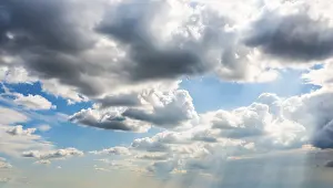 Dramatic Cloud Formation Prints: Dramatic clouds and blue sky