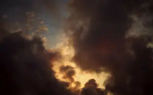 Deserted French Countryside Prints: Dramatic clouds, Cotes-d'Armor