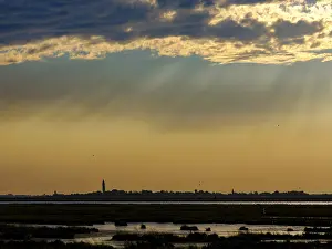 Venice Lagoon Prints: Dramatic clouds over the lagoon of Venice