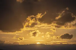 Southeastern Europe Landscapes Prints: Dramatic clouds, sunset, Cyclades