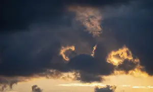 Dramatic Cloud Formation Prints: Dramatic clouds, sunset, Cyclades