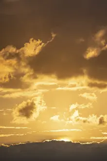 Southeastern European Landscapes Prints: Dramatic clouds, sunset, Cyclades