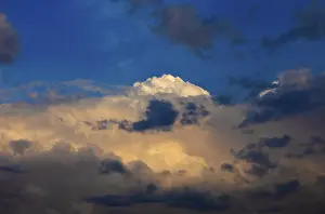 Dramatic Cloudscape Prints: Dramatic cloudscape with (cumulus) clouds at dusk