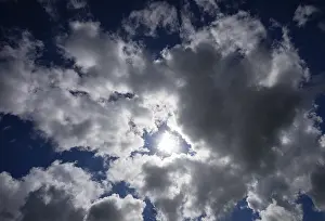 Cloudscape Photography Prints: Dramatic cloudscape with (cumulus) clouds and sunrays