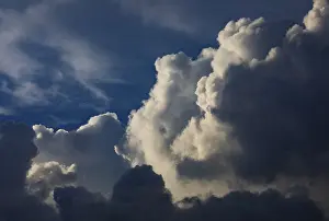 Atmospheric European Landscapes Prints: Dramatic cloudy sky with clouds (cumulus)