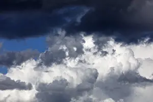 Cloudy Atmospheric Conditions Prints: Dramatic cloudy sky just in front of thunderstorm