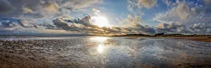 Northern German Nature Reserve Prints: Dramatic cloudy sky with low