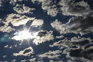 Upper Austria Sky Prints: Dramatic cloudy sky with sunbeams