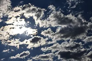 Dramatic Cloudy Skies Prints: Dramatic cloudy sky with sunbeams