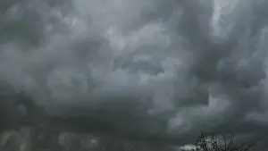 Stormy Weather Forecast Prints: Dramatic dark storm clouds and heavy rainfall