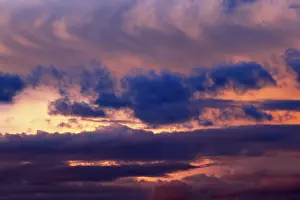 Central Europe Cloudy Skies Prints: Dramatic evening sky with clouds