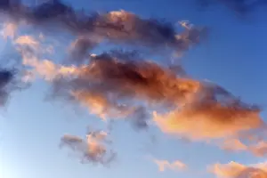 Dramatic Evening Sky Prints: Dramatic evening sky with clouds at sunset