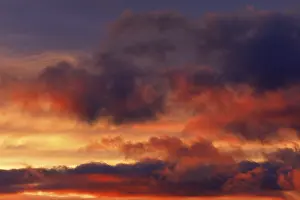 Uninhabited Evening Skies Prints: Dramatic evening sky at sunset