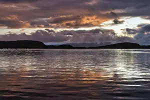Dramatic Evening Sky Prints: Dramatic evening sky, sunset on the coast