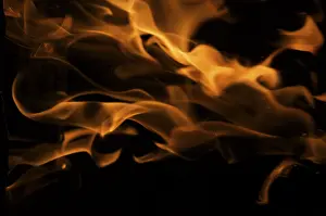 Dark Background Flames Prints: Dramatic flames against A dark background