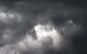Dark Thunderclouds Prints: Dramatic lighting mood with dark thunderclouds
