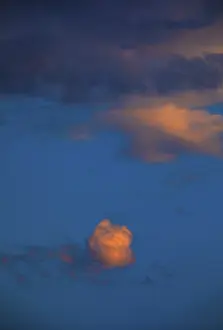 Dramatic Cloudy Atmosphere Prints: Dramatic red cloudscape at dusk