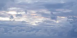 Uninhabited German Landscape Prints: Dramatic sky over the North Sea