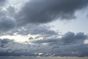 Northern German Coastline Photography Prints: Dramatic sky over the North Sea