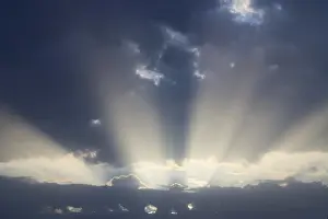 Dramatic Sky Prints: Dramatic sky with sunbeams breaking through