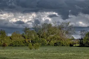 Natural Paradise Germany Prints: Dramatic storm clouds with grey