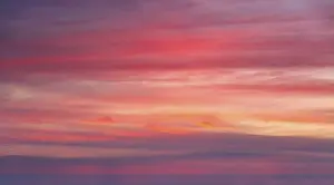 Dusk Landscape Photography Prints: Dramatic sunset clouds in sky