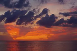 Dramatic Evening Sky Prints: Dramatic sunset on the Gulf of Mexico