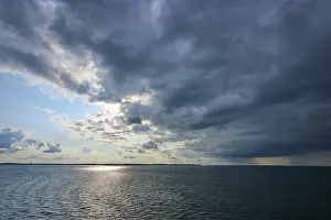 European Autumn Scene Prints: Dramatically cloudy sky over the Baltic Sea