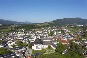 Upper Austria Aerial Photography Prints: Drone image, Basilica of St. Michael