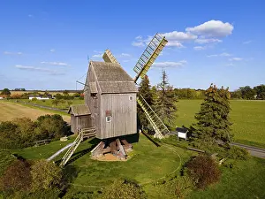 Drone Shot Germany Prints: Drone shot, Bockwindmuhle