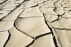 Climate Change Drought Prints: Dry river bed patterns, climate change drought