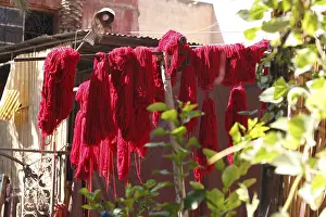 Marrakech Travel Photography Prints: In the dyers souk in Marrakech