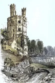 European Architecture History Prints: The Eagle Tower, Eagle Tower, Caernarfon Castle