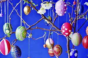 Spring In Germany Prints: Easter, Easter bouquet with colorful Easter eggs