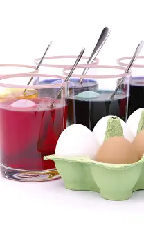 Multicoloured Easter Eggs Prints: Easter egg dyeing, easter eggs colour