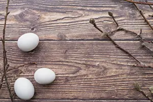 Christian Holiday Traditions Prints: Easter eggs willow twigs