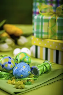Empty Grocery Store Display Prints: The easter installation with eggs and sweets