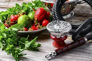 Deserted Hookah Scene Prints: Eastern hookah with the flavour of lime