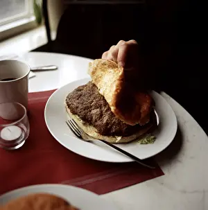 Fast Food Meal Prints: Eating a hamburger