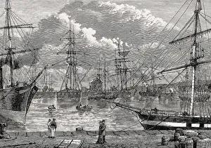 Scottish Coastal Towns Prints: Edinburgh Dock, Leith, Edinburgh