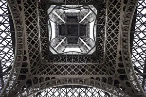 Historicist Architecture Europe Prints: Eiffel Tower, seen from beneath