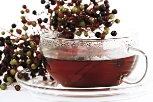 Rich In Vitamins Drink Prints: Elder tea and elderberries