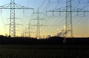 Cooling Tower Prints: Electricity Print by ImageBROKER