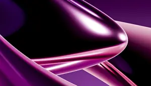 Modern Computer Graphics Prints: Elegant 3D render featuring a smooth