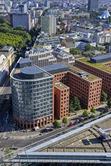 Potsdamer Platz Berlin Prints: Elevated view from rooftop building