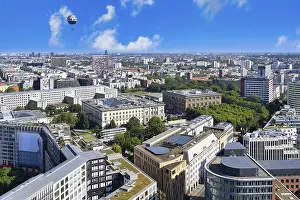 Potsdamer Platz Berlin Prints: Elevated view from rooftop building