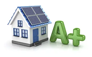 Eco Friendly Power Supply Prints: Energy Saver with Solar Panel, This is a 3d Rendered Computer Generated Image